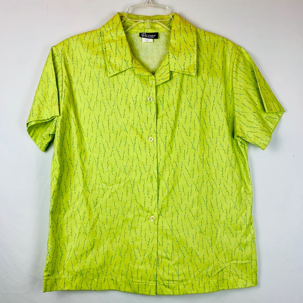 Vassar Short Sleeve Floral Print Button Blouse